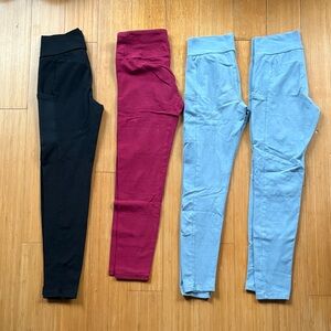 art class Kids Leggings - Black, Burgundy, Light Blue